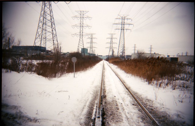 icy train tracks