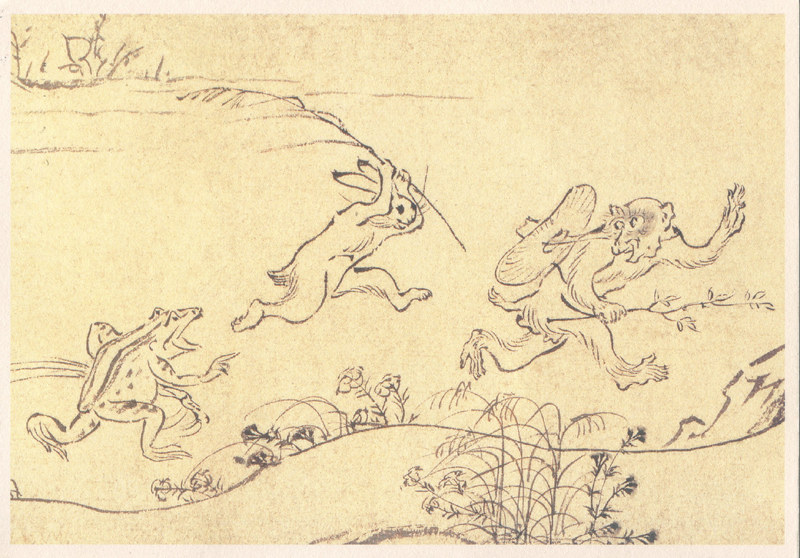 Scrolls of Frolicking Animals 鳥獣戯画×岡山 Chōjū-jinbutsu-giga