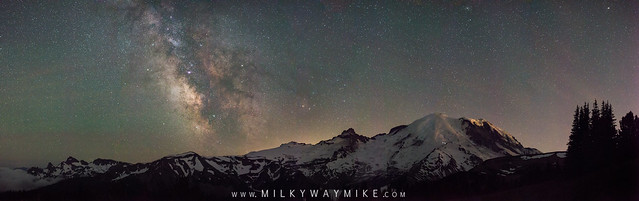 MT Rainier Milky Way Panorama