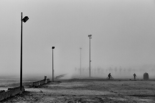 fog foggy mist landscape bike winter cold meco bnw bw blackandwhite blancoynegro mistery