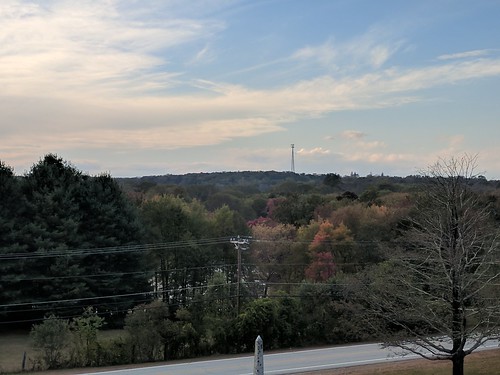 cell phone tower scotland connecticut skyline fall october 5 2017 cemetery