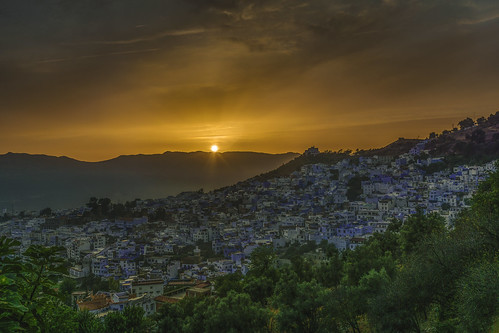 sunset marocco africa chefchaouen ngc