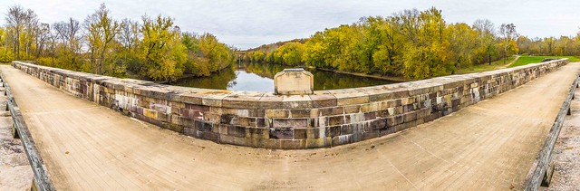 Pano of Monocacy River Aqueduct in fall