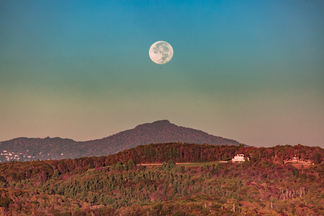 Blue Ridge Mountains Harvest Moon