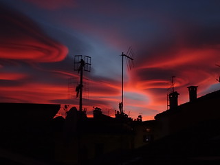 tramonto sui tetti di Verbania