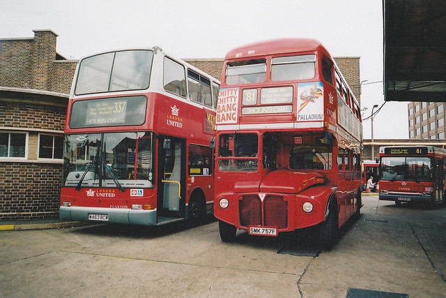 London United VP 116 meets RML 2757 at Hounslow bus station