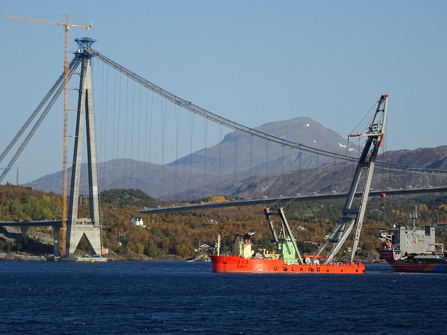 Hålogaland Bridge (under construction) in Narvik, Norway