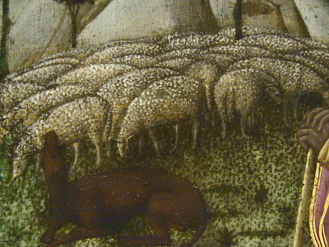 GIOVANNI FRANCESCO DA RIMINI (Attribué),1440-50 - L'Ange apparaît à Joachim (Louvre) - Detail 101