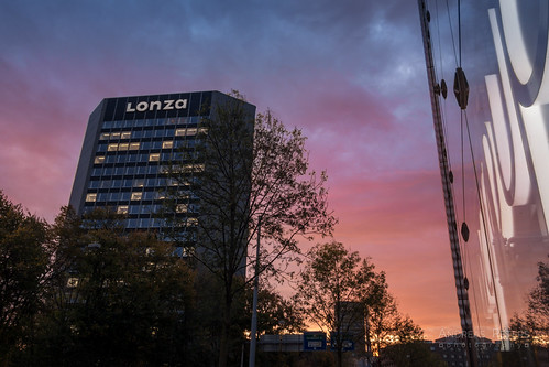 DSC07395_s by AndiP66, Basel Sunrisesonnenaufgang sunrise sonne sun morgen morning lonza lonzatower basel schweiz switzerla