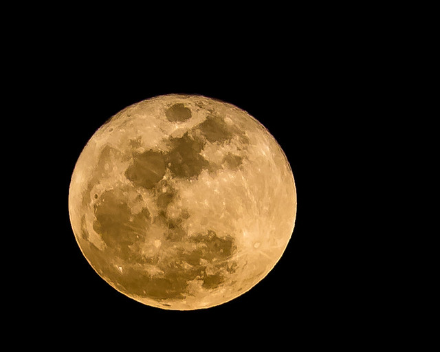 Full Moon  (Wolf Moon) Over St Augustine Beach