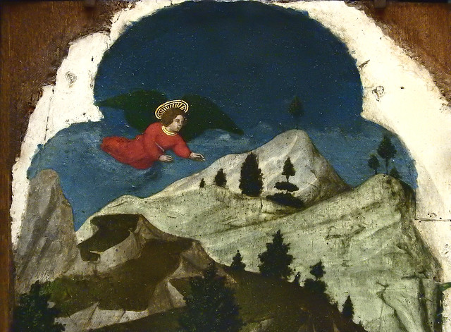 GIOVANNI FRANCESCO DA RIMINI (Attribué),1440-50 - L'Ange apparaît à Joachim (Louvre) - Detail 084