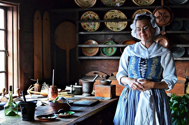 Kitchen of a Swedish manor house of the 18th century.