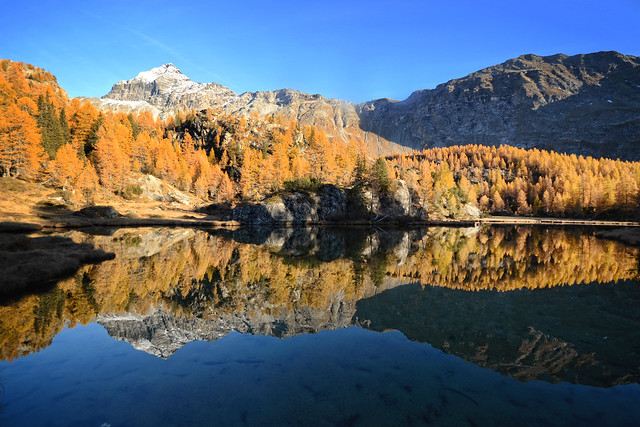 Riflessi d'autunno al lago del mufulè