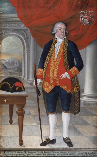 Retrato de don Ambrosio O'Higgins el Virrey, por Pedro Díaz pintor peruano