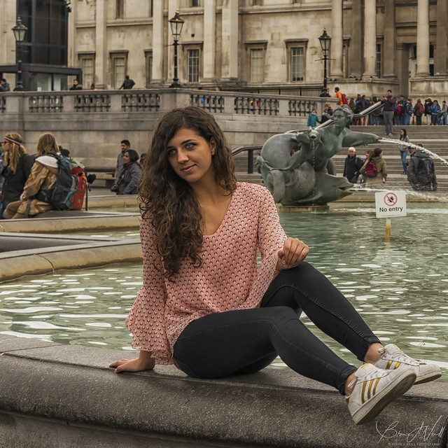 Girl on a fountain
