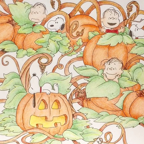 Watch the pumpkin patch come to life at http://ift.tt/1TNphKZ #snoopy #linus #pumpkinpatch #pumpkin #jackolantern #halloween #peanuts #greatpumpkin #coloringbook #collectpeanuts #snoopygrams #ilovesnoopy #snoopyfun #myposhcoloring @poshcoloringstudio | by collectpeanuts