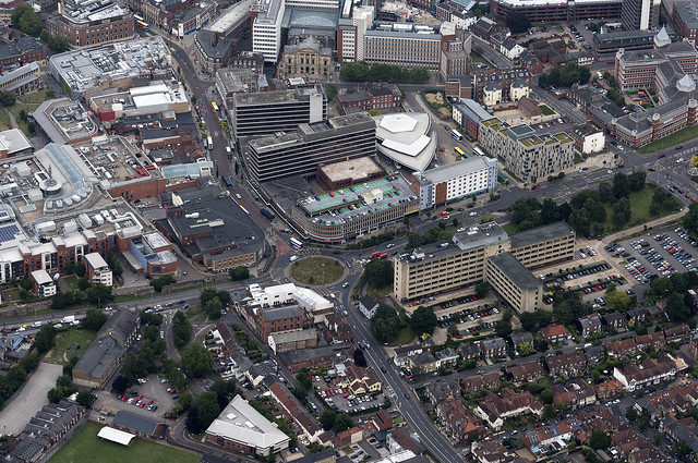 Norwich aerial view - St Stephens roundabout