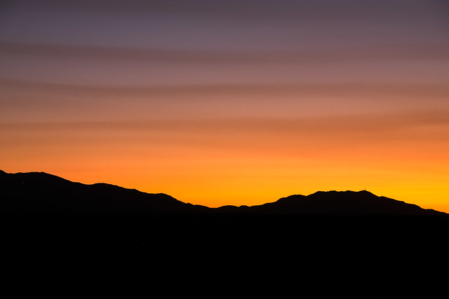 USA Holiday | Stagecoach Trails | Sunset behind mountains