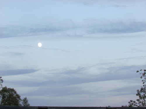 belmont west michigan october autumn moon sky clouds