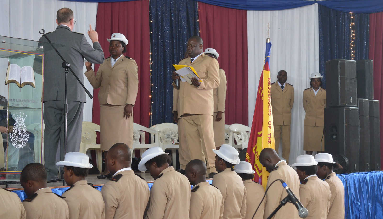 Cadet Catherine Mopiwa is commissioned by General Cox