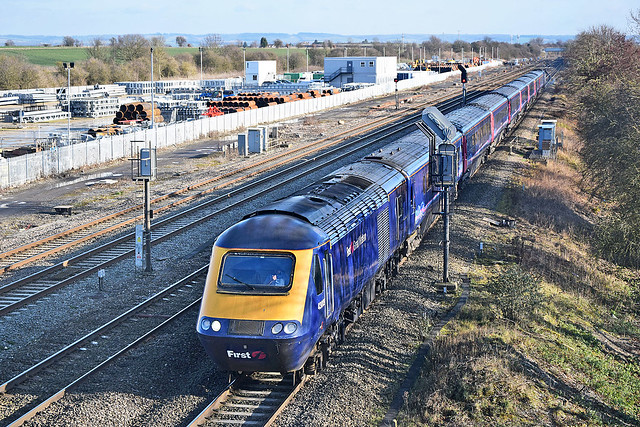 Class 43 43009, Fulscot Bridge, South Moreton - 6 Feb 2015