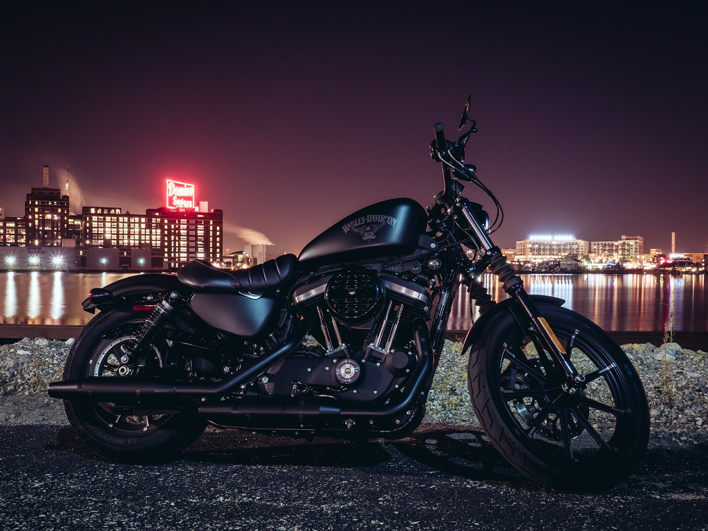 Harley Sportster by the Harbor