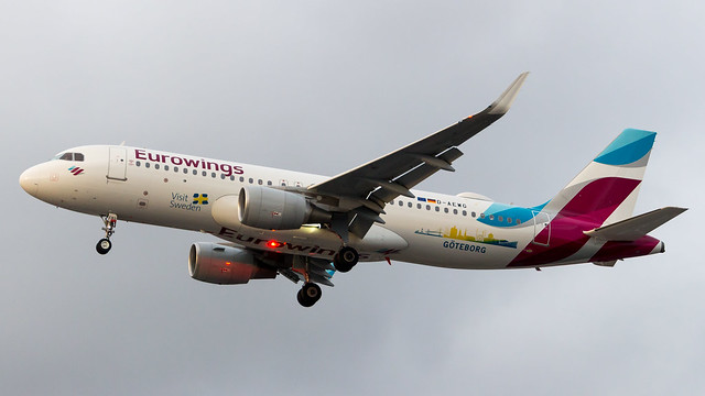 Airbus A320-214(WL) D-AEWG Eurowings (Visit Sweden/Göteborg Livery)