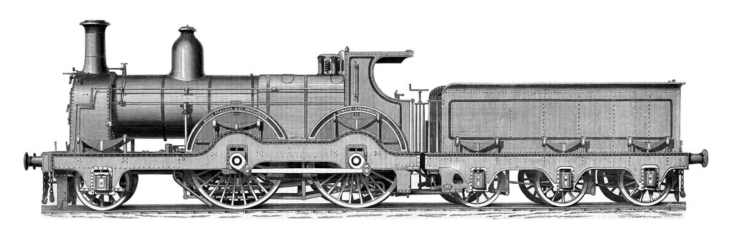 Holland Railways - 2-4-0 steam locomotive Nr. 315 (Beyer Peacock Locomotive Works, Manchester-Gorton 1881)