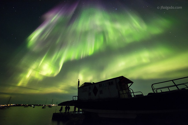 Auroras over Yellowknife Bay