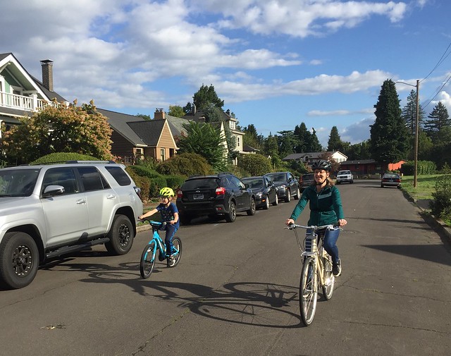 New bike, Overlook Blvd, Portland Oregon.  October 1 2017.