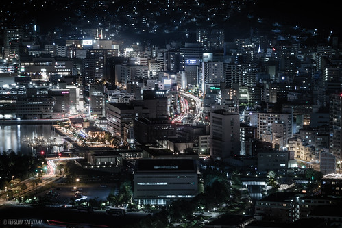 japan nagasaki night nightscape nightview light cityscape