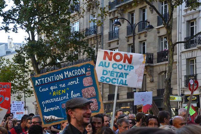 Big march in Paris against president's reforms