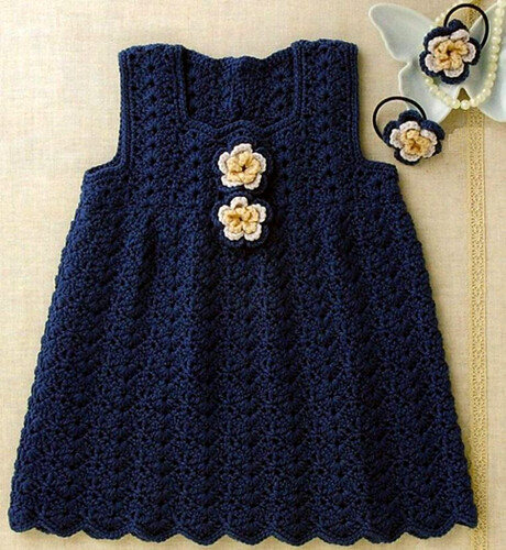💙💙 that simple and delicate dress, I loved this model in crochet see step by step of that pattern good night