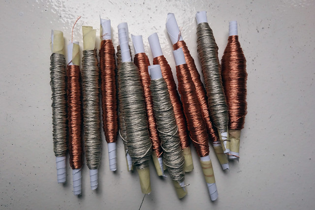 Pure copper and silver plated thread