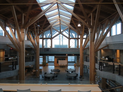 View of the Wintergarden area at University of Northern BC, 2017 princegeorge britishcolumbia