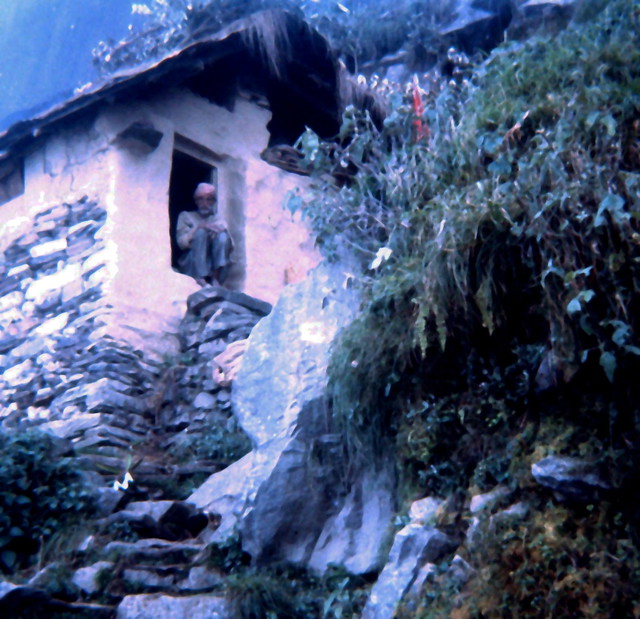 Old Mountain Man, Trail near Dharmsala, India 1969