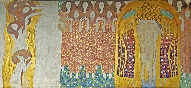 Gustav Klimt - part of the Beetvoven-frieze in the Villa of the Secession
