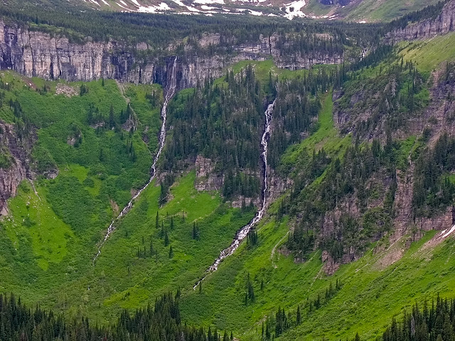 Reynolds Creek Falls. Glacier National Park, Montana