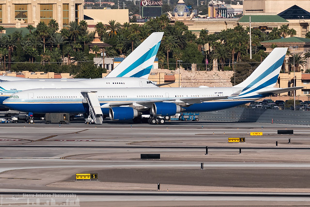 VP-BMS Las Vegas Sands Corporation Airbus A340-541 (KLAS - LAS)