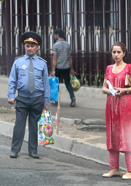 The Policeman & The Woman In Red