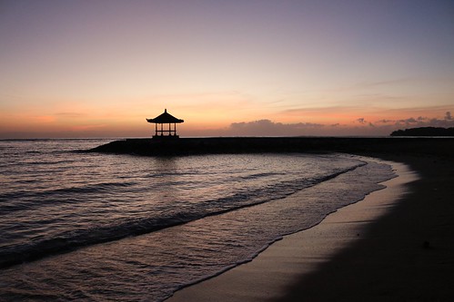 bali nusadua beach sunrise indonesia sun