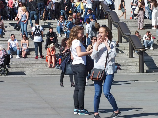 Trafalgar Square Tourists