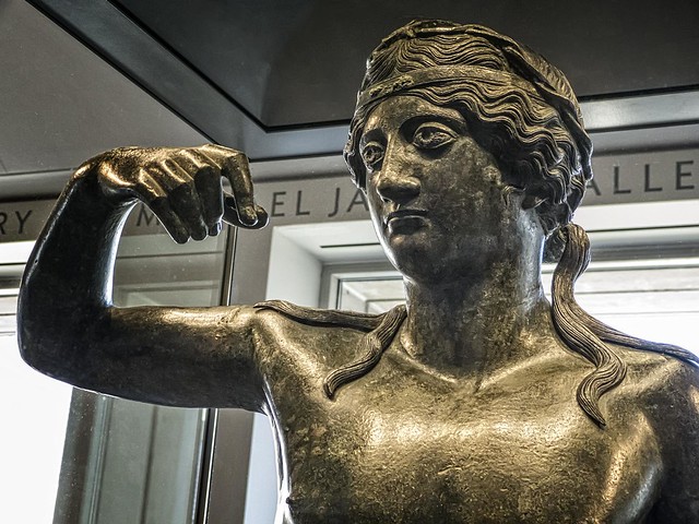 Bronze statue of a young Dionysos from the eastern Mediterranean Hellenistic or Roman 100 BCE - 100 CE