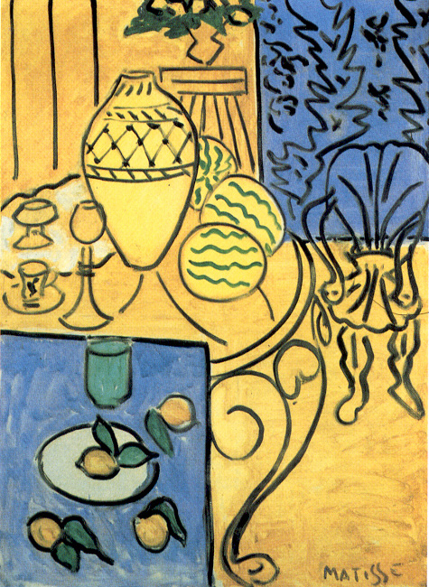 Henri Matisse, Interieur in gelb und blau (Interior in yellow and blue)