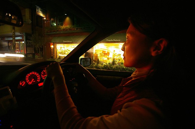 Chizuko driving us home...