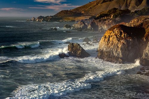 california coast highway1 ocean pacificocean roads seascape water waves highway goldenhour sunset