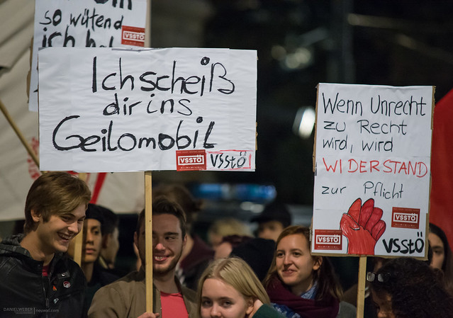 #GegenSchwarzBlau Demo am Wahlabend in #Wien