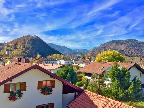 kiefersfelden bavaria bayern deutschland germany south southern europa europe sky clouds blue white village scenery landscape mountains fall autumn colors colours iphone
