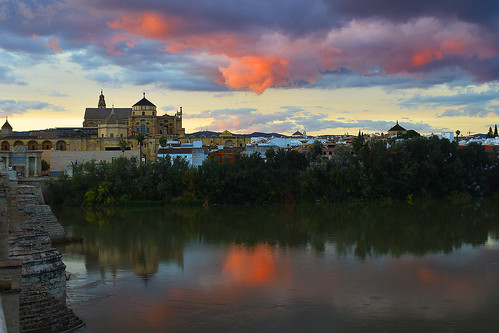 river cordoba mosque sunset reflection d3300