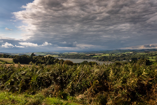 Threatening Autumnal Skies Over Devon's Dart Valley